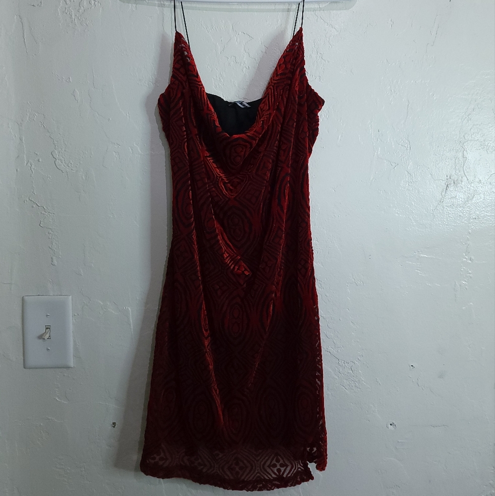 Fashion Nova Love You My Way Velvet Mini Dress